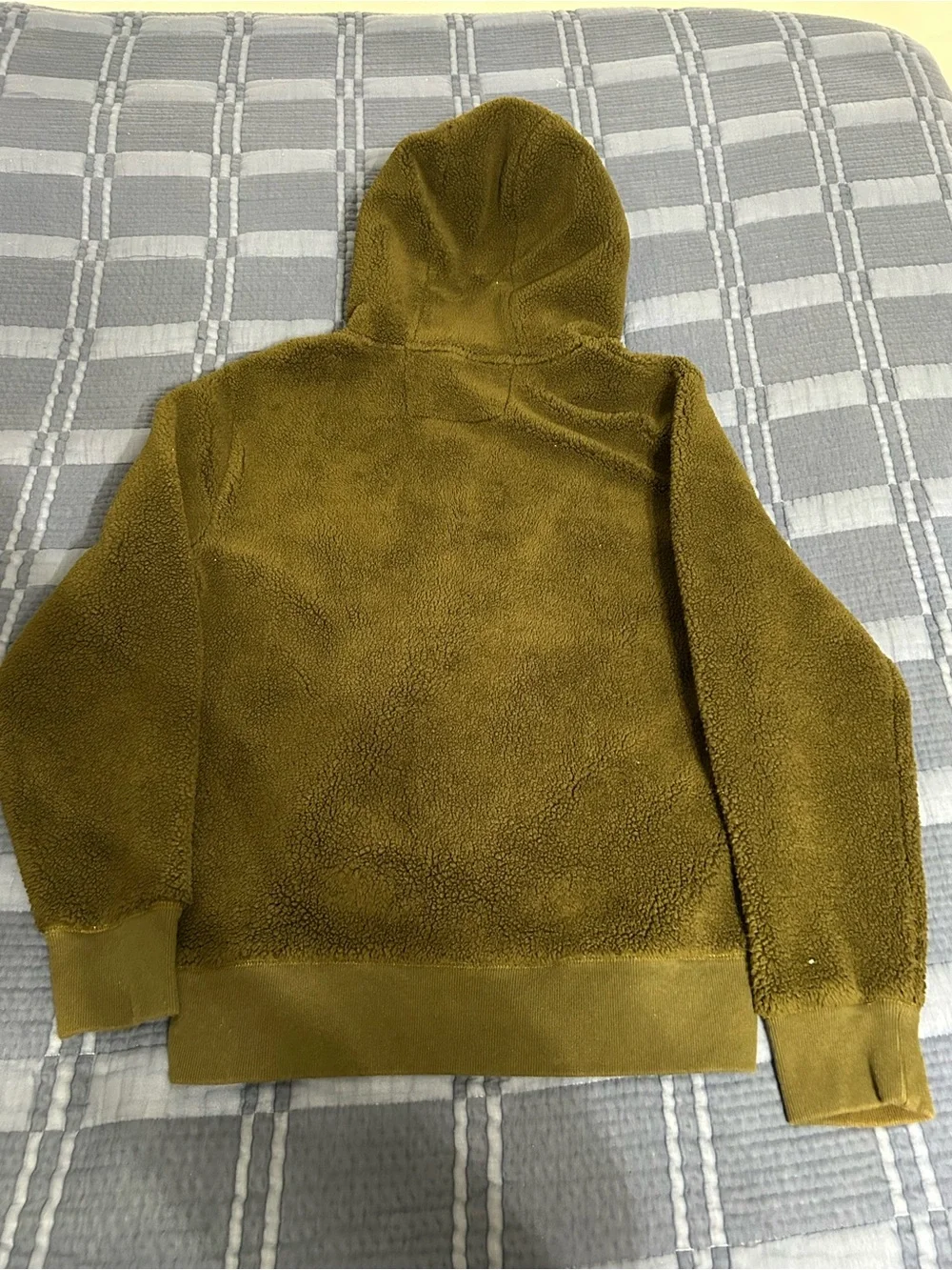 Olive Green Sherpa Hoodie - Banana Republic Men's Pullover
